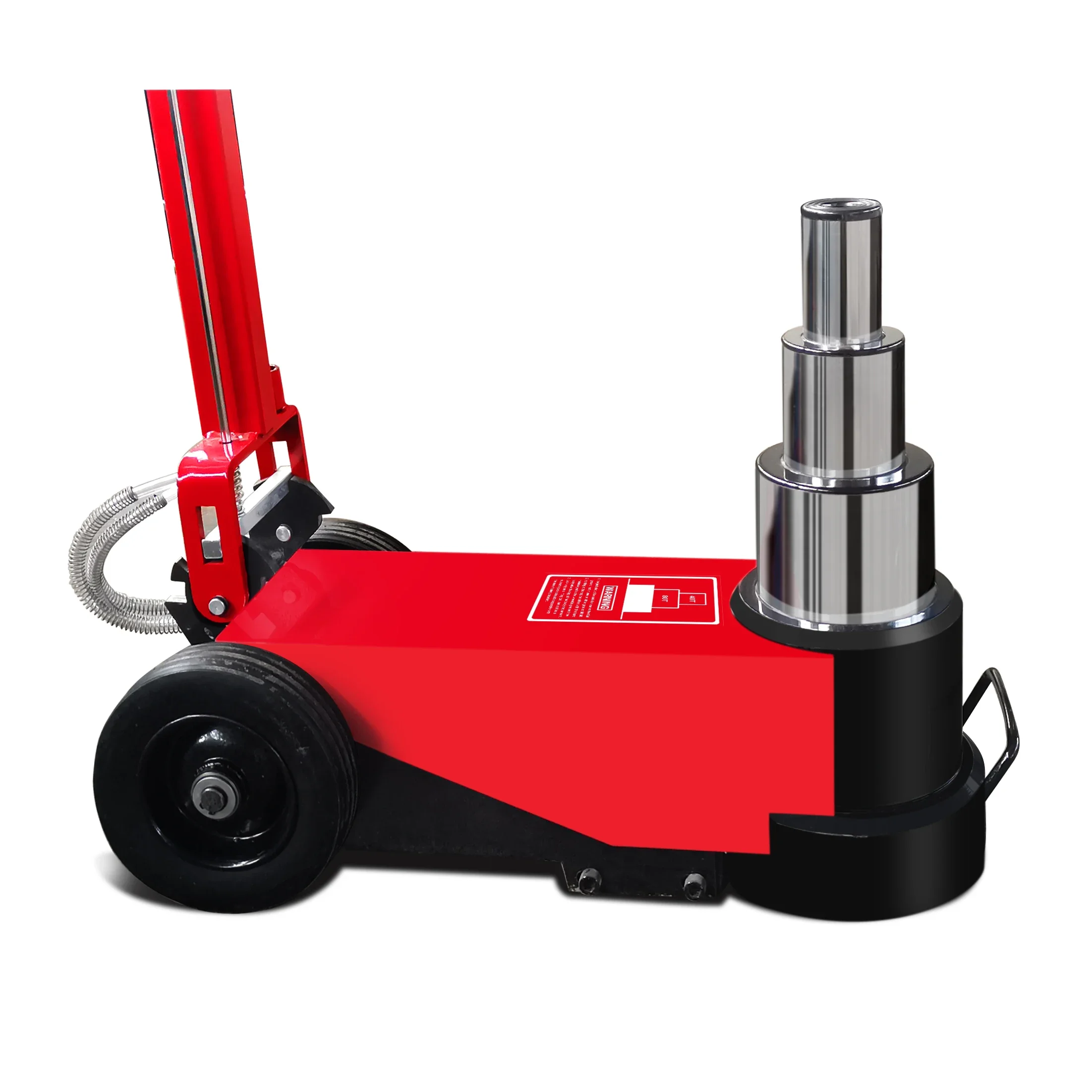 50/25 Ton Red Automotive Truck Repair Tools Air Pneumatic Hydraulic Floor Lift Vehicle Trolley Jack