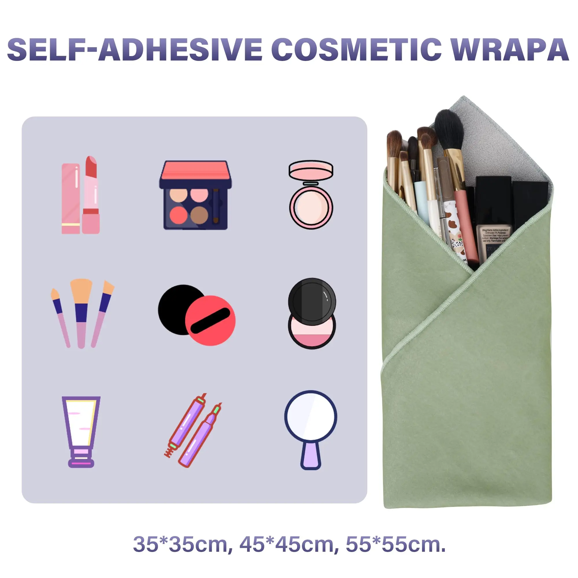 

Walking Way 35MM Foldable Protective Wrap Camera Smartphone Cleaning Cloth for Camera Smartphone Tablet Fill Light Cosmetic Bag