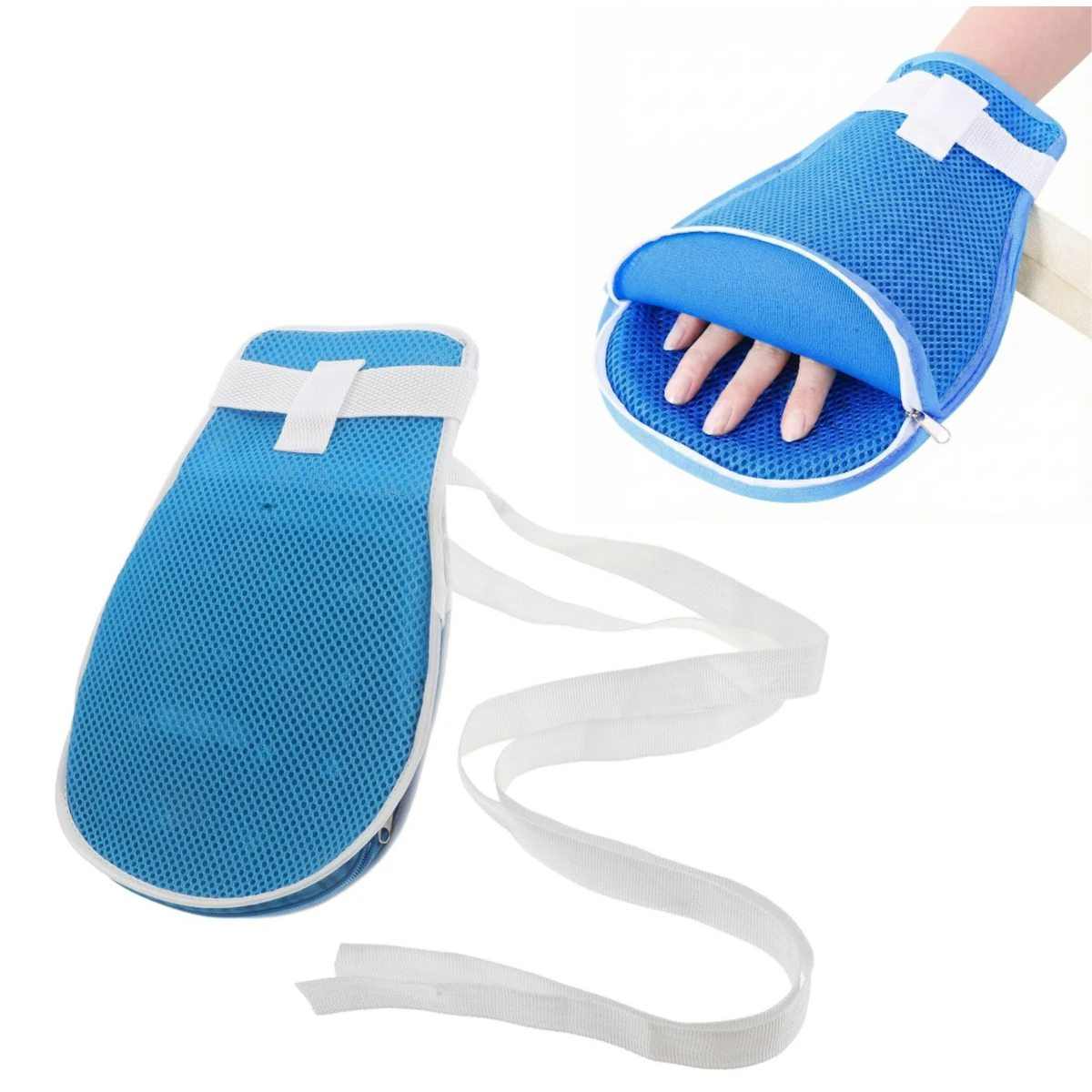 Breathable Self Injury Prevention Hand Fixed Restraint Glove Patient Safety Hand Control Gloves for Elderly Parkinson's patients