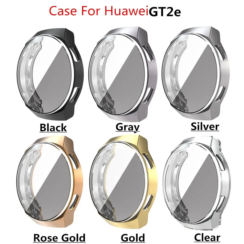 Clear Soft Plating Protective Case Full Watch Cover Screen Protector TPU Watch Case For Huawei Watch GT 2e