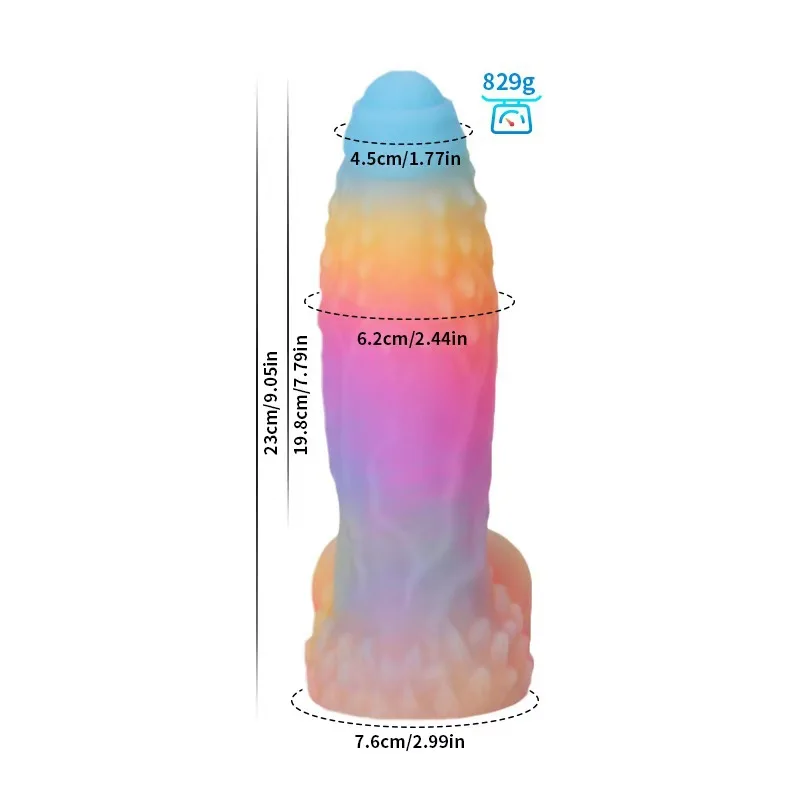 Realistic Night Glowing Anal Plug Luminous Monster Dragon Dildo for Women Men Butt Plug Sexy Dog Shape Sex Toy for Couples18+