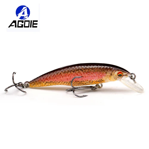 Agoie 3g 7g Popular Jerkbait MINNOW señuelo de Pesca peces cebo duro Artificial aparejos de Pesca Wobbler Pesca Crankbait señuelos flotantes