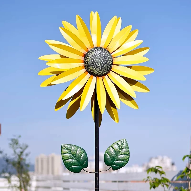 

American country rotating wrought iron windmill, large ornament