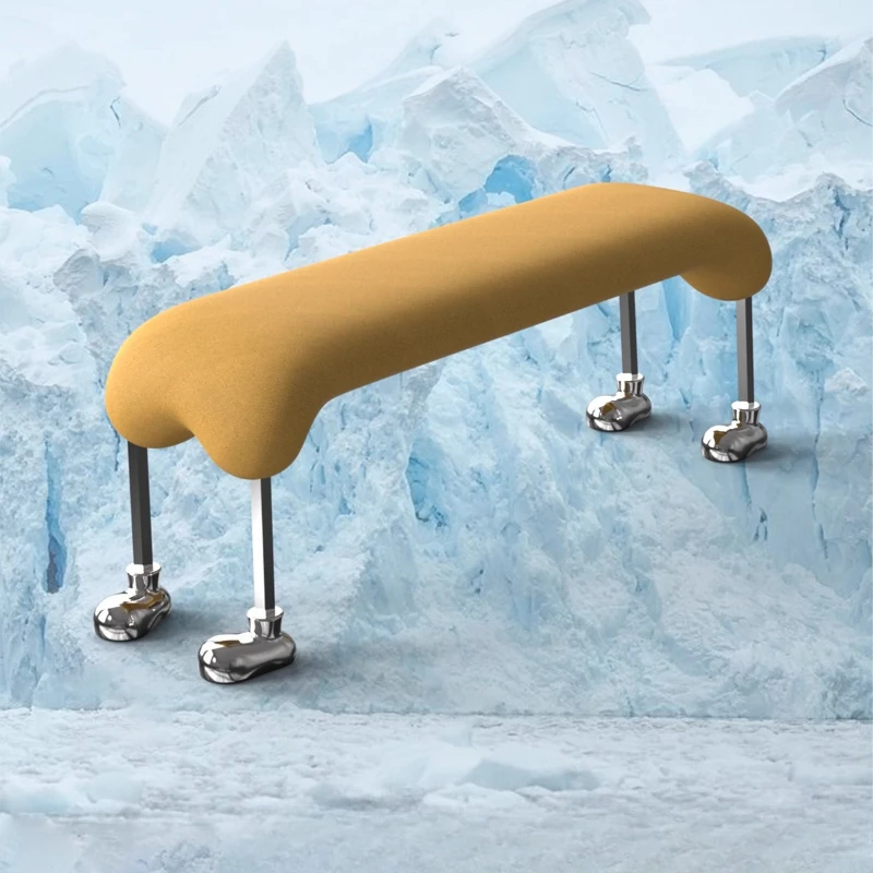 

Puppy bedside stool restaurant long stool soft shoe changing stool art high-end cloakroom light luxury