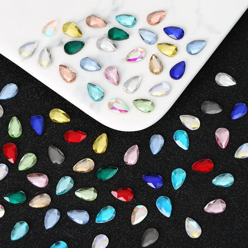 50Pcs Manicure Fake Diamonds Shining Sparkling DIY 3D Nail Manicure Craft Fake Diamonds Ornaments   Nail Charms  for Girl