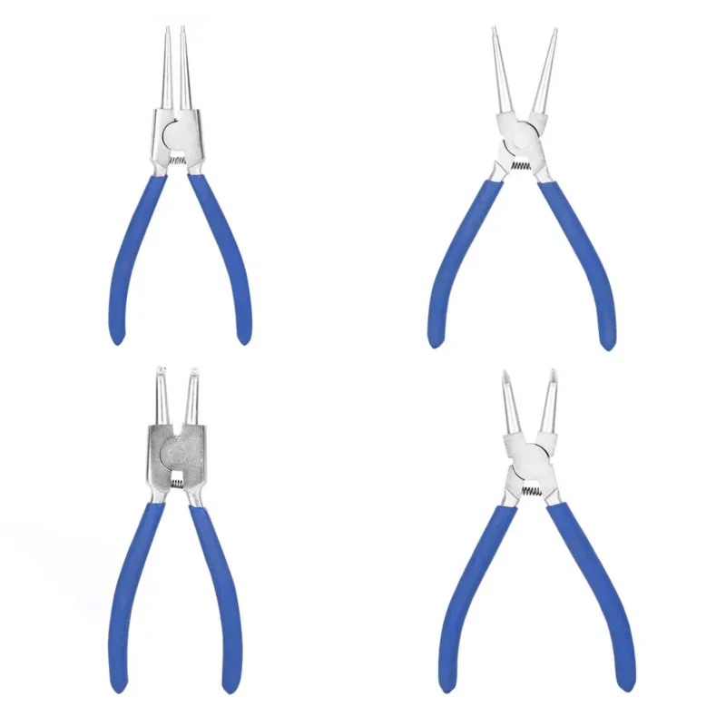 

Snap Ring Tool Reset Spring Snap Ring Pliers Set Dip Coated Handles High Strength for Industrial