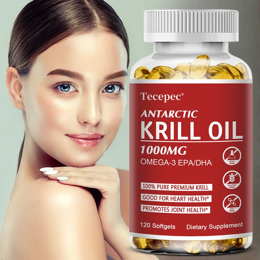 Antarctic Krill Oil Capsules, Support Inflammation, Cholesterol & Cognitive Function, Hormone Balance