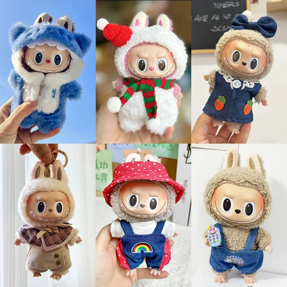 Fashion Clothes for Labubu Doll Clothes Hoodies Doll Clothes Color Match Hoodies Dolls Accessories Cute Decoration Little Cloth