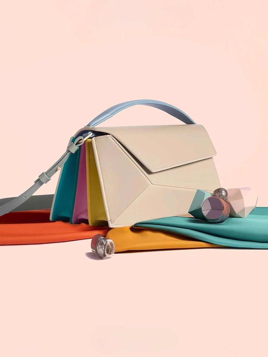 مصمم العلامة التجارية الجديدة التركية هندسية اللون المعين ساحة الكتف حقائب كروسبودي للنساء SUмка Жenskah الساخن بيع #4