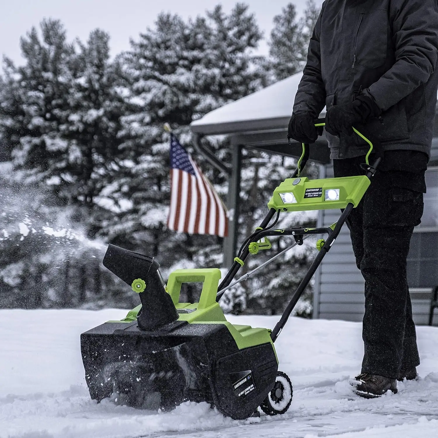 

22" 40V Cordless Electric Snow Thrower, (4.0AH Battery & Charger Included)