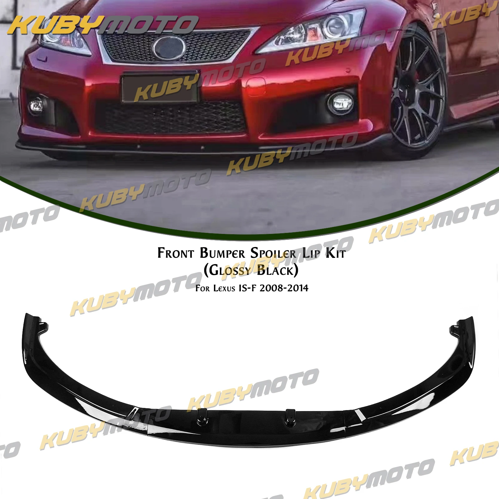 

Front Bumper Spoiler Lip For Lexus IS F 2008-2014 Glossy/Matte Black/Carbon Fiber Look Lower Splitter Air Dam Protector Guard