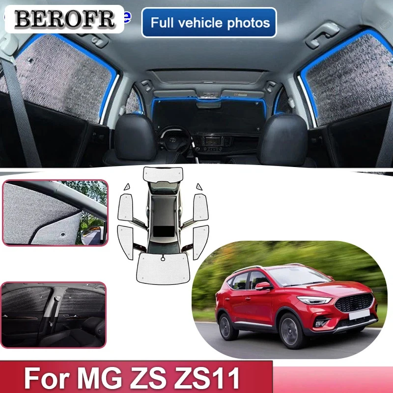Car Window Sunshade For MG ZS ZS11 MGZS ZX 2017-2019 Full Coverage Sun Shade Anti-UV Windshield Cover Reflective Car Accessories