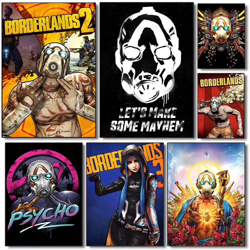 B-Borderlands Poster HD art sticky wall waterproof home living room bedroom bar aesthetic decoration