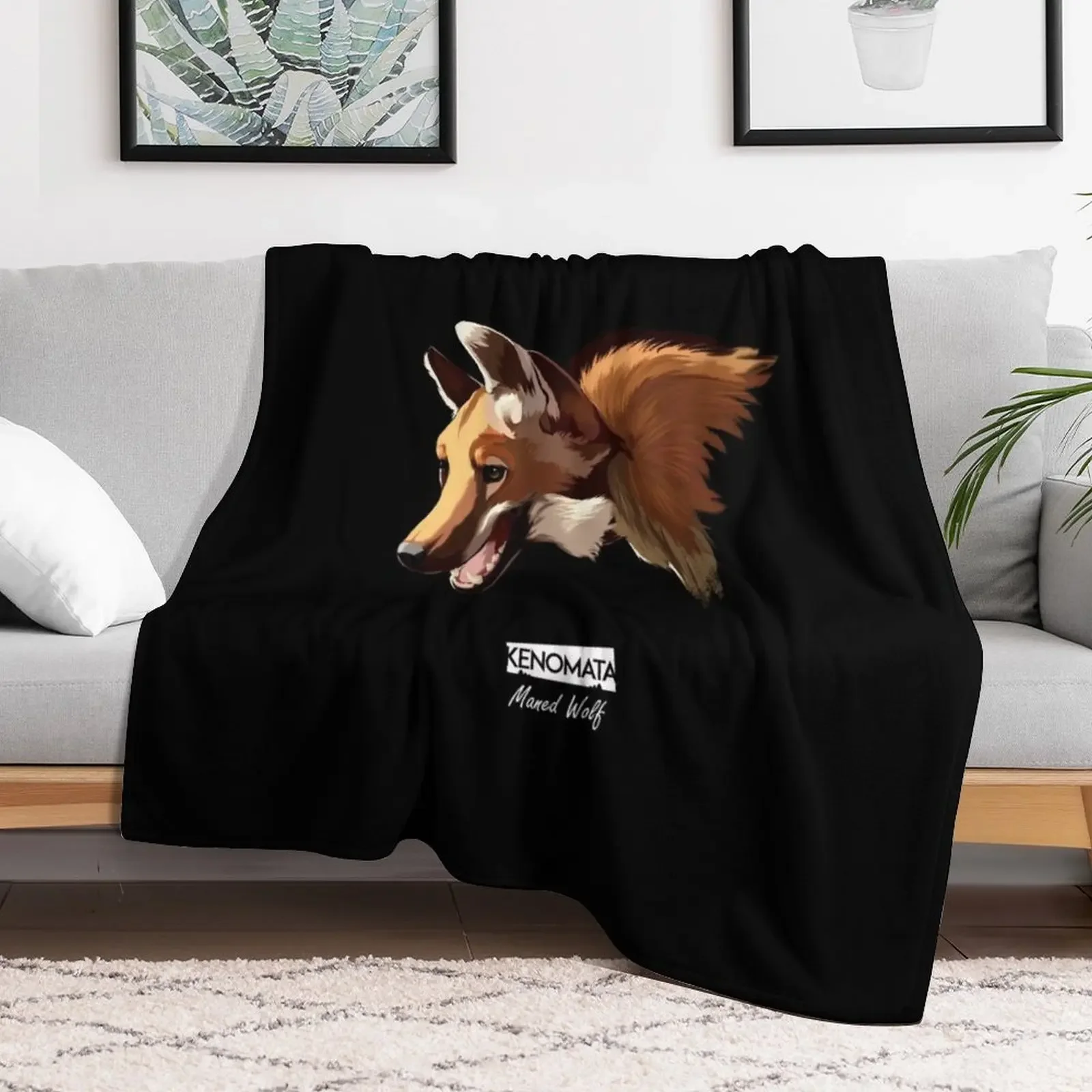 Maned Wolf Throw Blanket