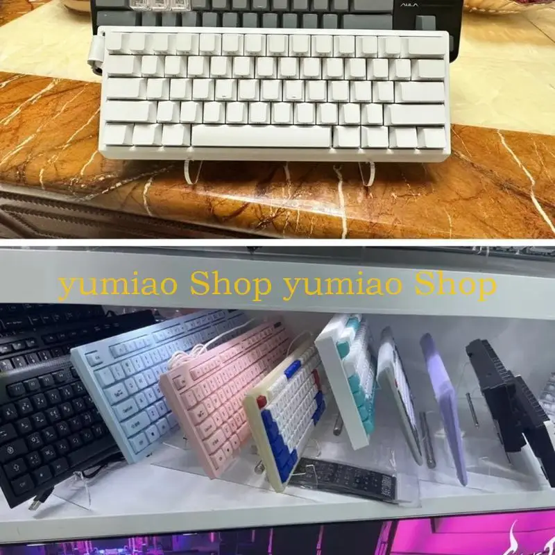 587B Acrylic Keyboard Stand Computer Mechanical Keyboard Rack Storage Mechanical Keyboard Holder for Gaming Programming