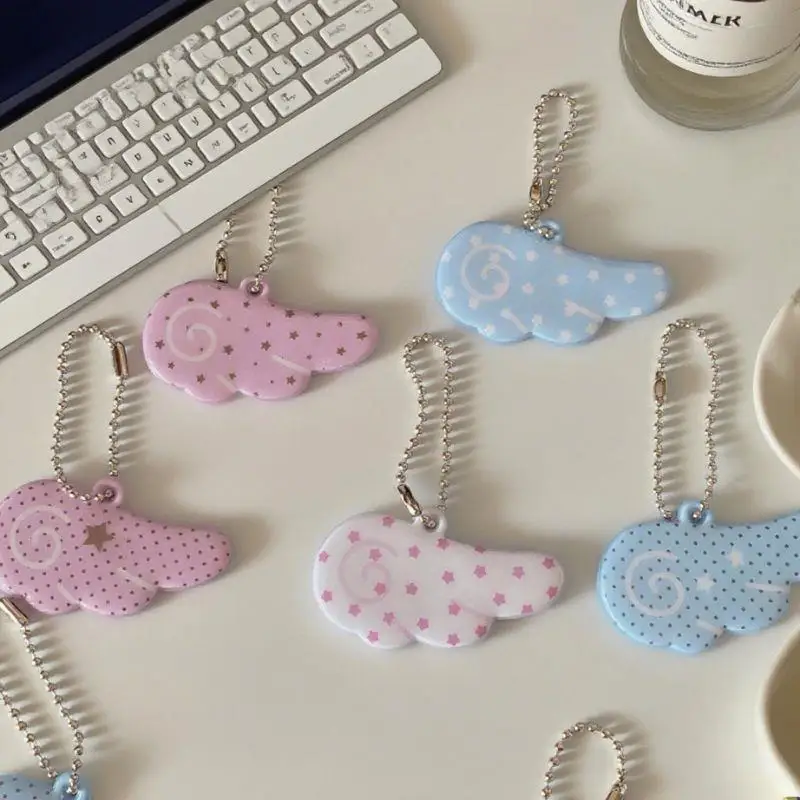 

Korean Star Angel Wing Bag Charms Keychain INS Mini Wing Bag Hanging Pendant Wings Design Bag Accessories For Couple Keyring