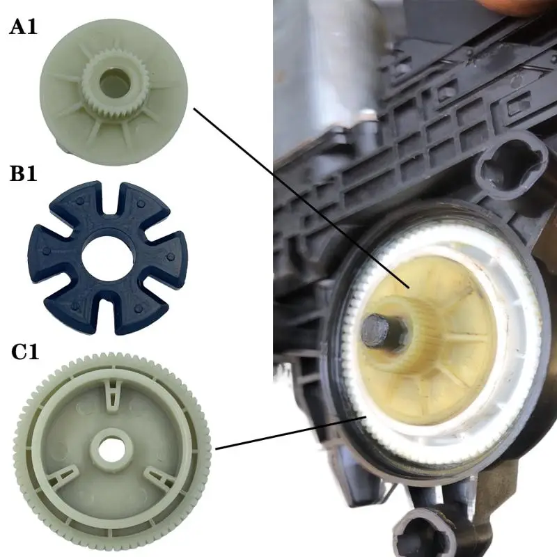 For Touareg New Passat Magotan Car Repair Parts Window Lifter Gears Side Door Glass Motor Gear Rubber Pad