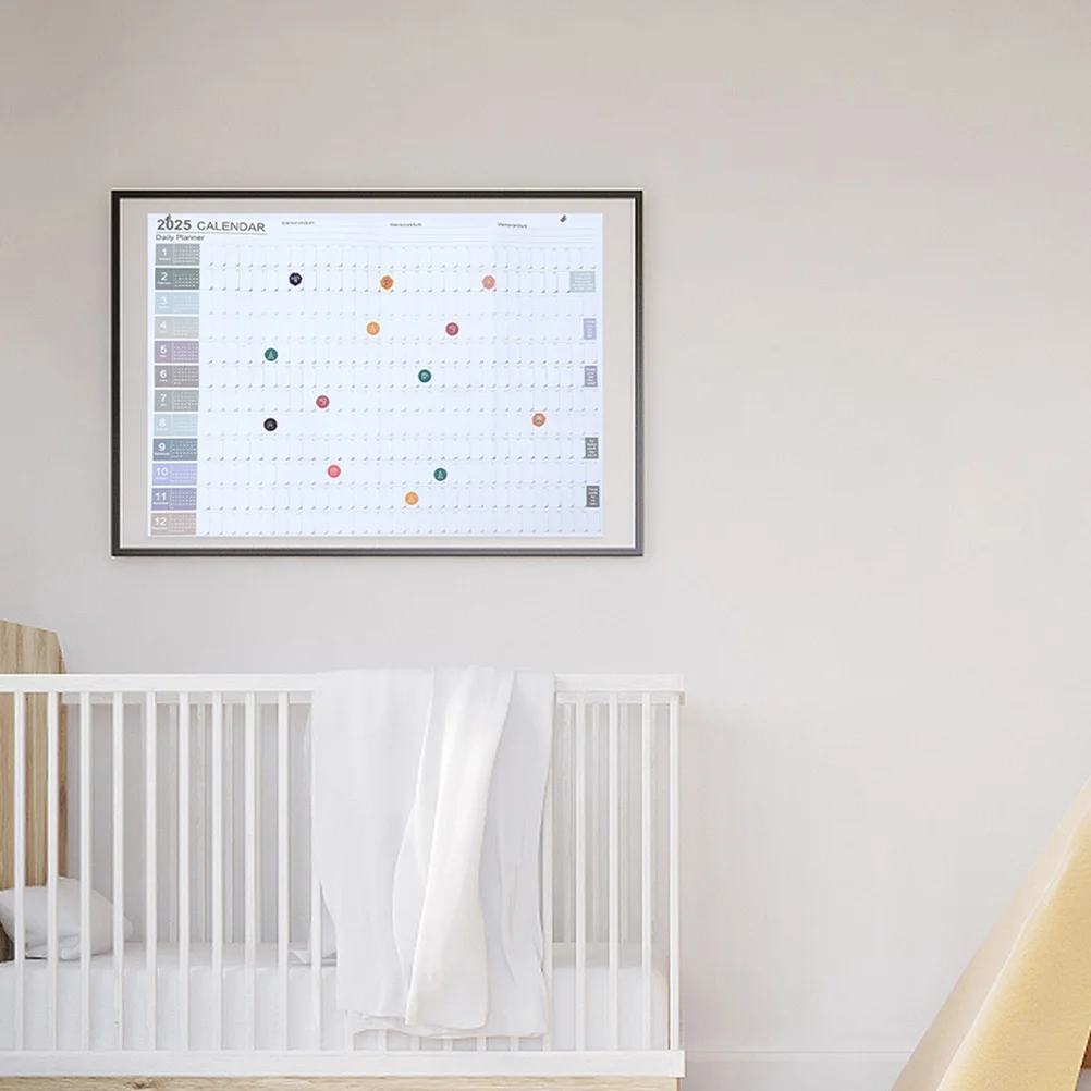 

2 set Large Wall 2025 Full Year Planner Paper Calendar For Wall Monthly Layout Office Home Classroom Use Aesthetic Calendar