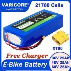 LiitoKala Original 36V 48V 60V 25Ah 21700 Lithium Battery Pack For 42V 54.6V 67.2V batteries Charger