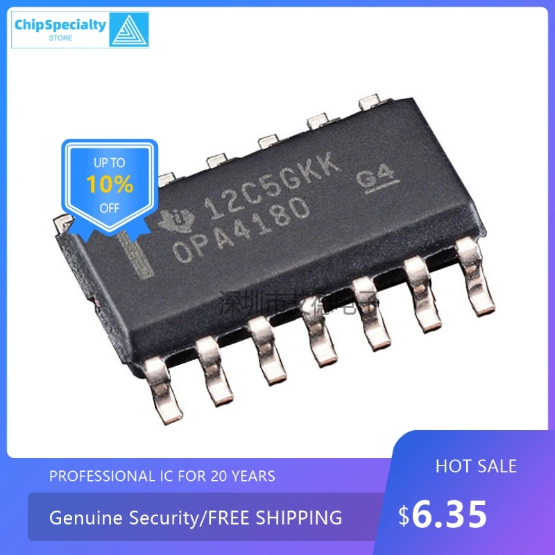 New original OPA4180IDR Silkscreen OPA4180 Patch OPS-14 operational amplifier chip