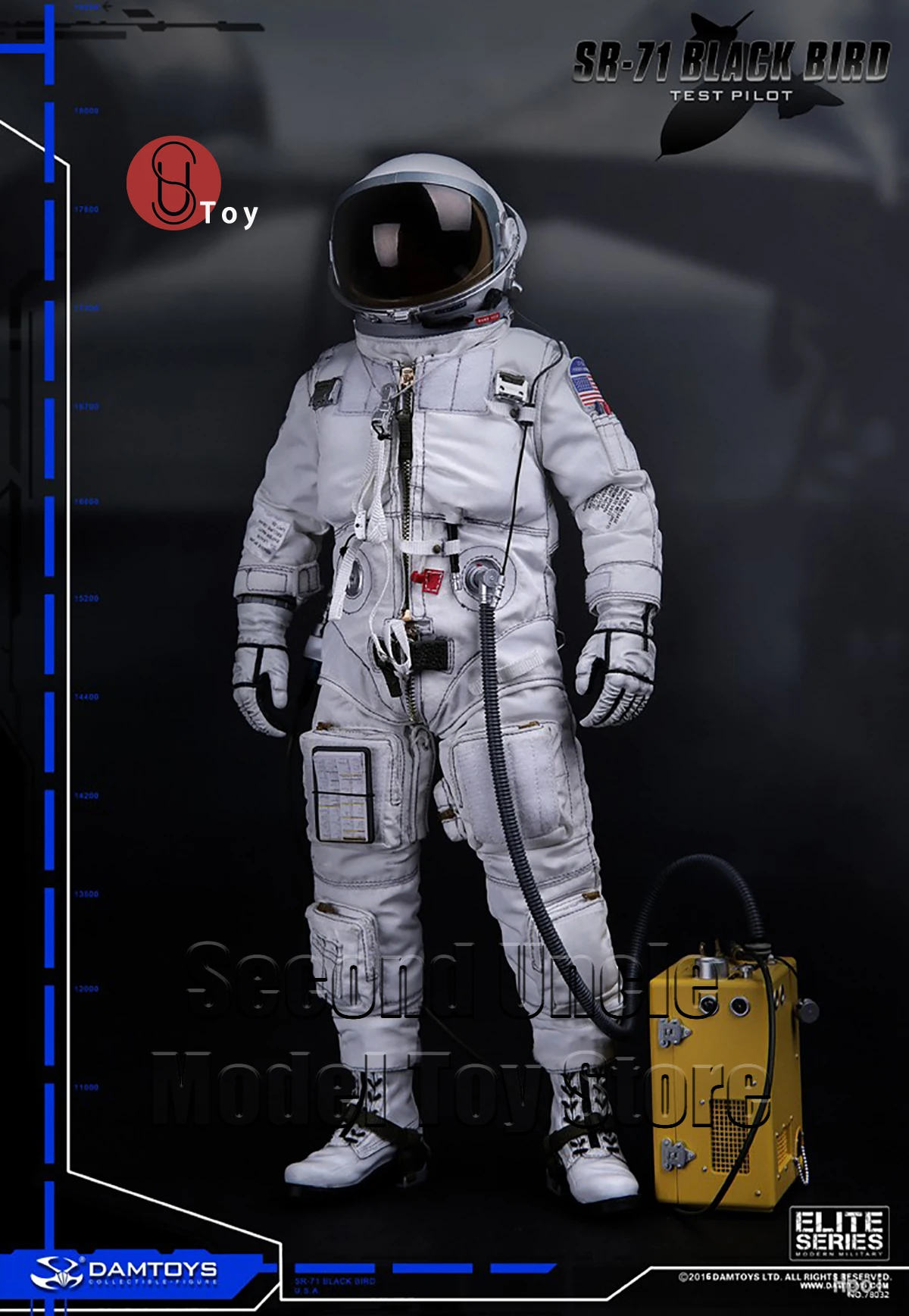 

DAMTOYS DAM 78032 1/6 SR-71 Black Bird Test Pilot 12'' Male Soldier Military Action Figure Full Set Collectible Model Toys Gift