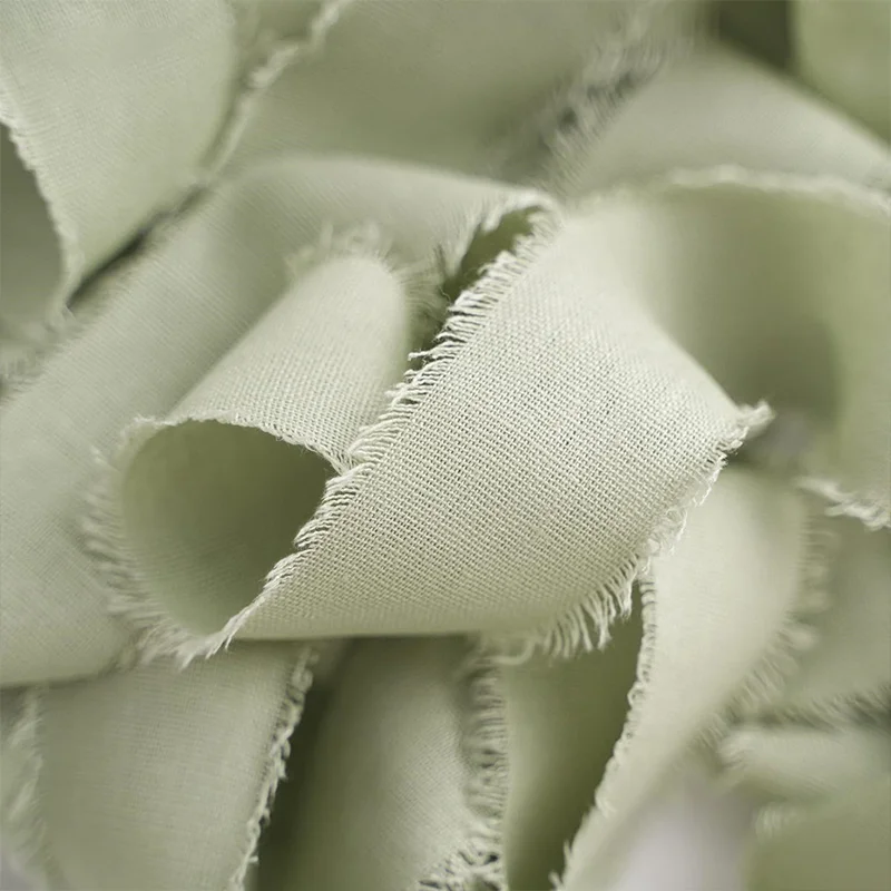 Pure Cotton Hand Torn Raw Edge Ribbon DIY Gift Box Packaging Greeting Card Decoration Bride Hand Stick Flower Flower Tie Ribbon