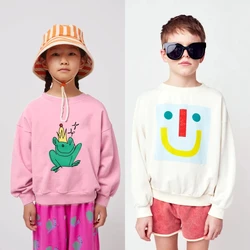 Boys Graphic Sweatshrits 2026 Spring Cotton Tops for Girls Long Sleeve Children Pullovers Cartoon Toddler Outerwear Kids Hoodies