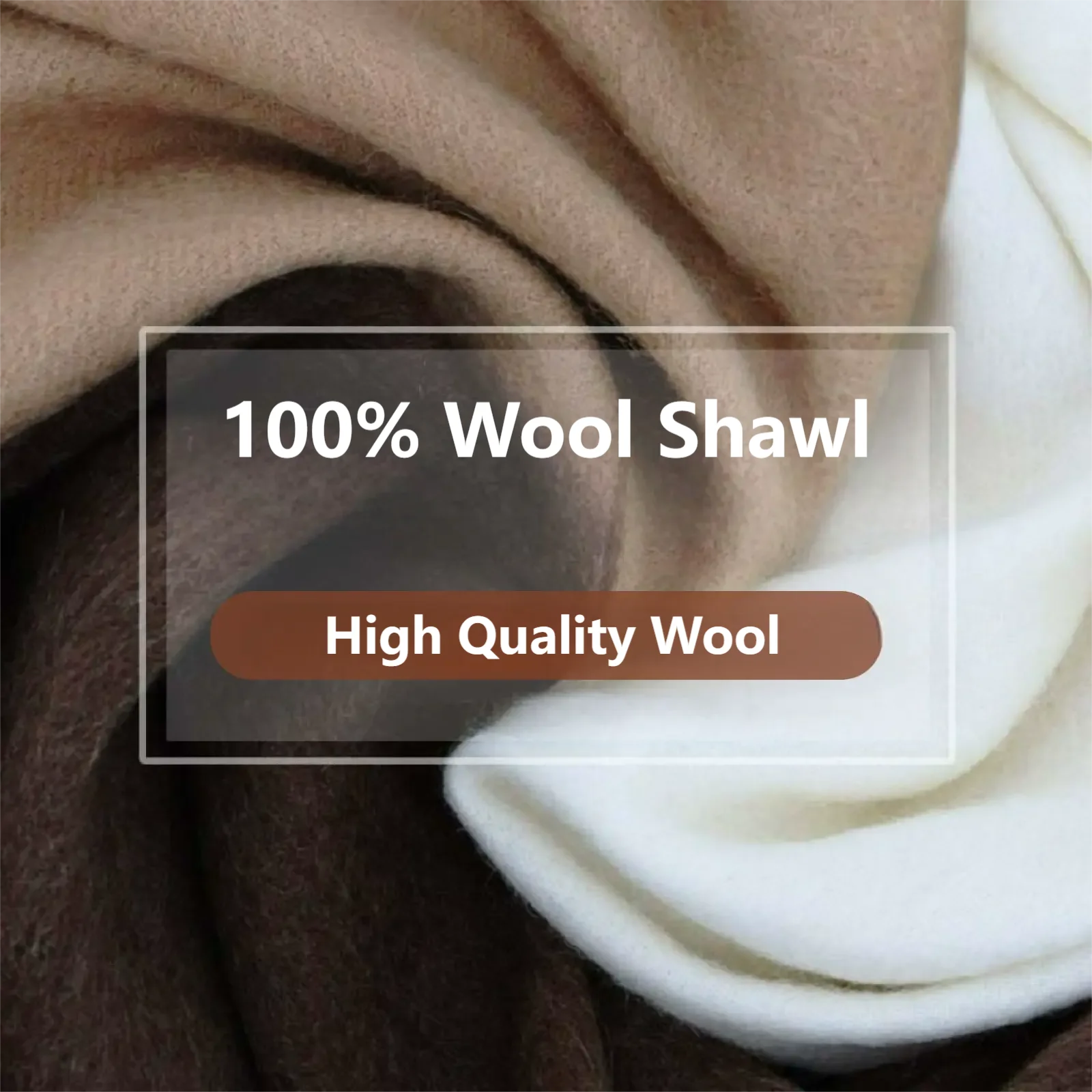 

Fashion Women 100% Wool Luxuy Shawl for Winter High End Solid Color Thick Men Wool Muffler