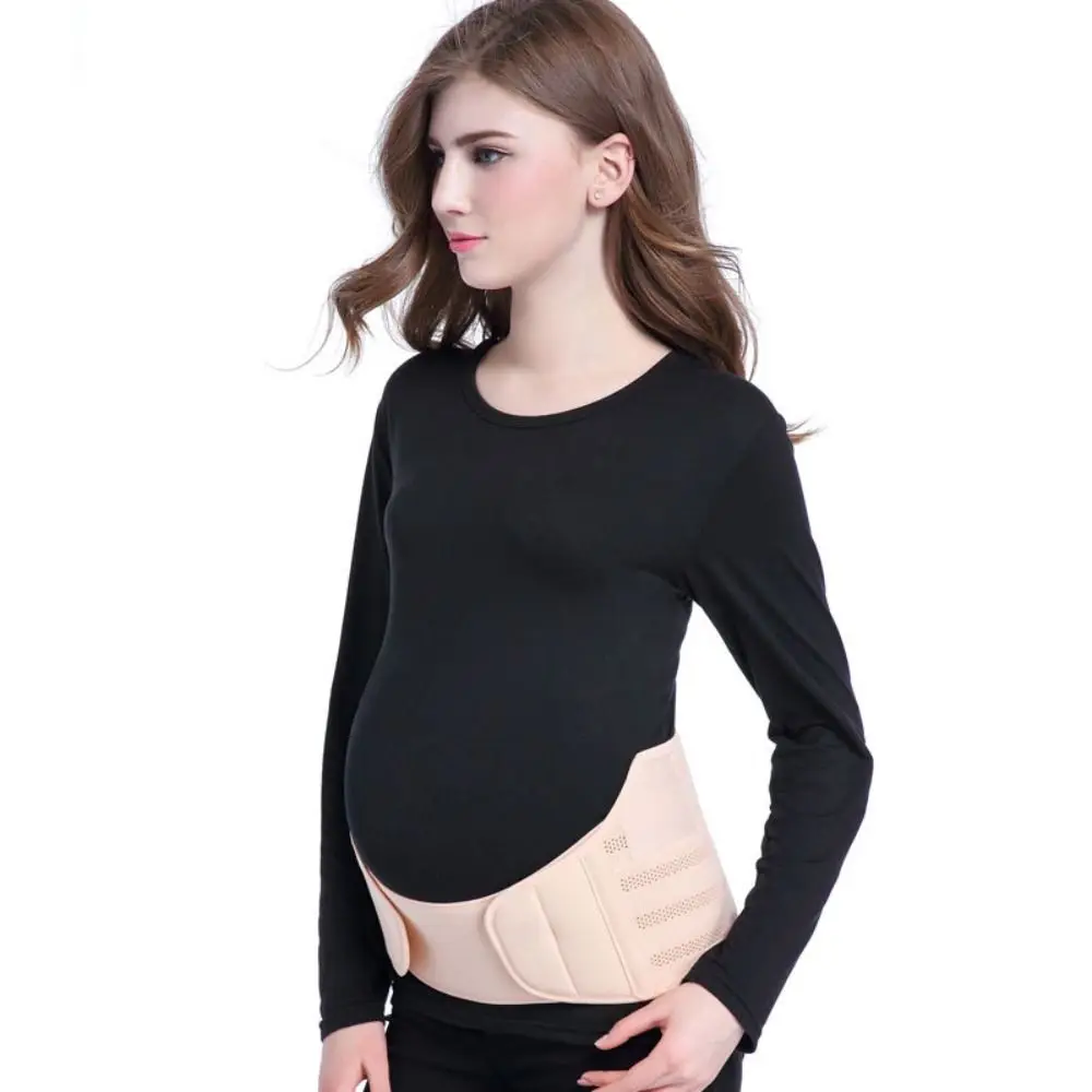 مجموعة من أربطة بطن الأمومة الناعمة القابلة للتنفس، حزام بطن داعم إضافي قابل للتعديل، حزام بطن الحمل المتين المحمول