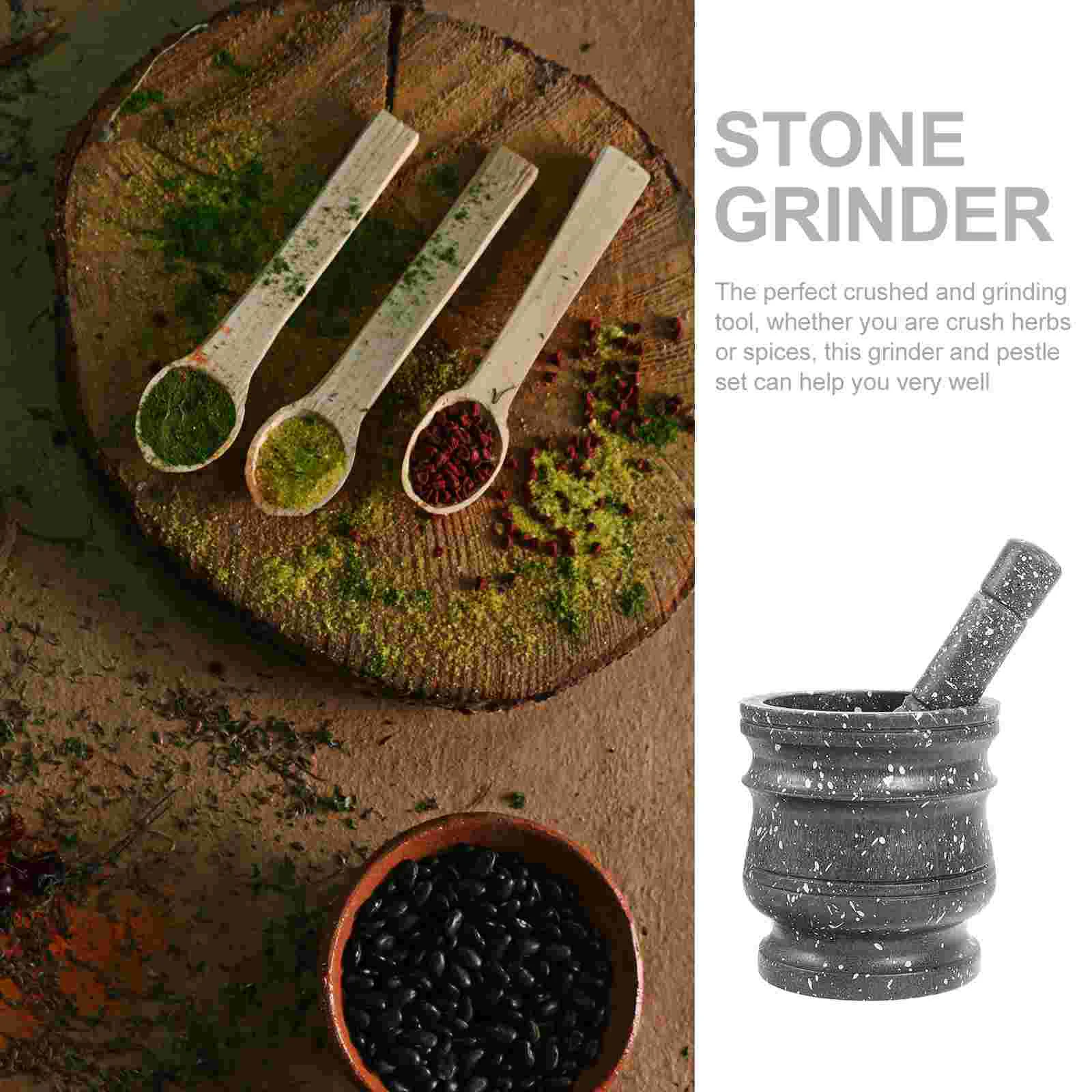 Grinding Bowl for Kitchen Garlic Crusher Convenient Meat Pot Restaurant Pills Spices Medicine Stone Pressed