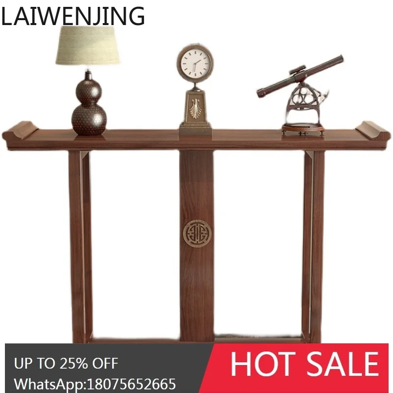 MJY solid wood table against the wall, long case, narrow end view table, living room strip cabinet