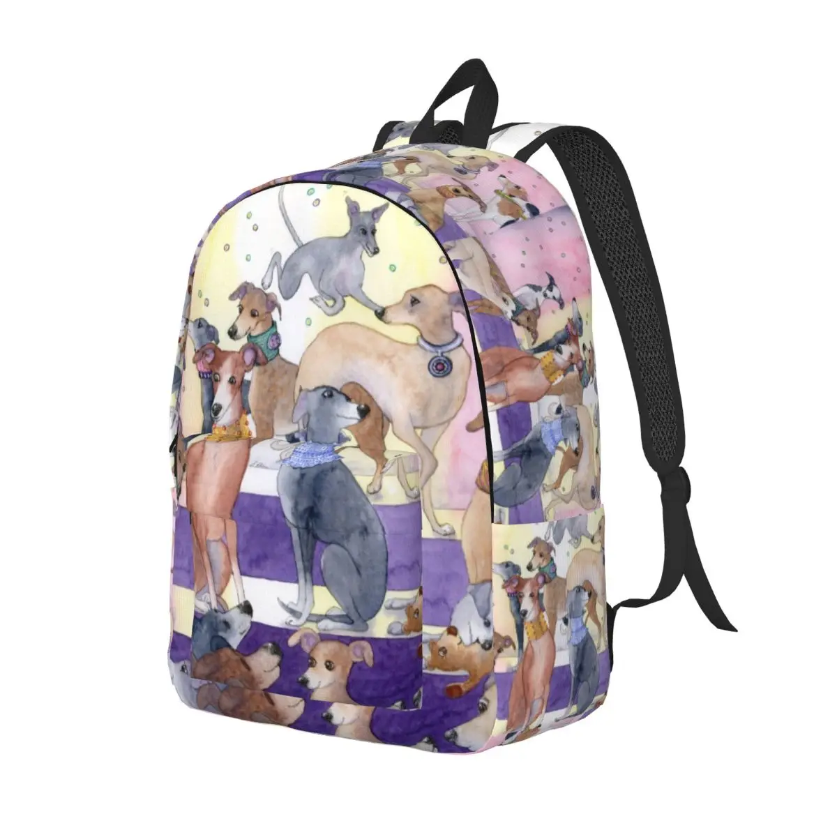 Custom Whippets And Greyhounds Laptop Backpack Women Men Basic Bookbag for College School Students Sighthound Dog Bag