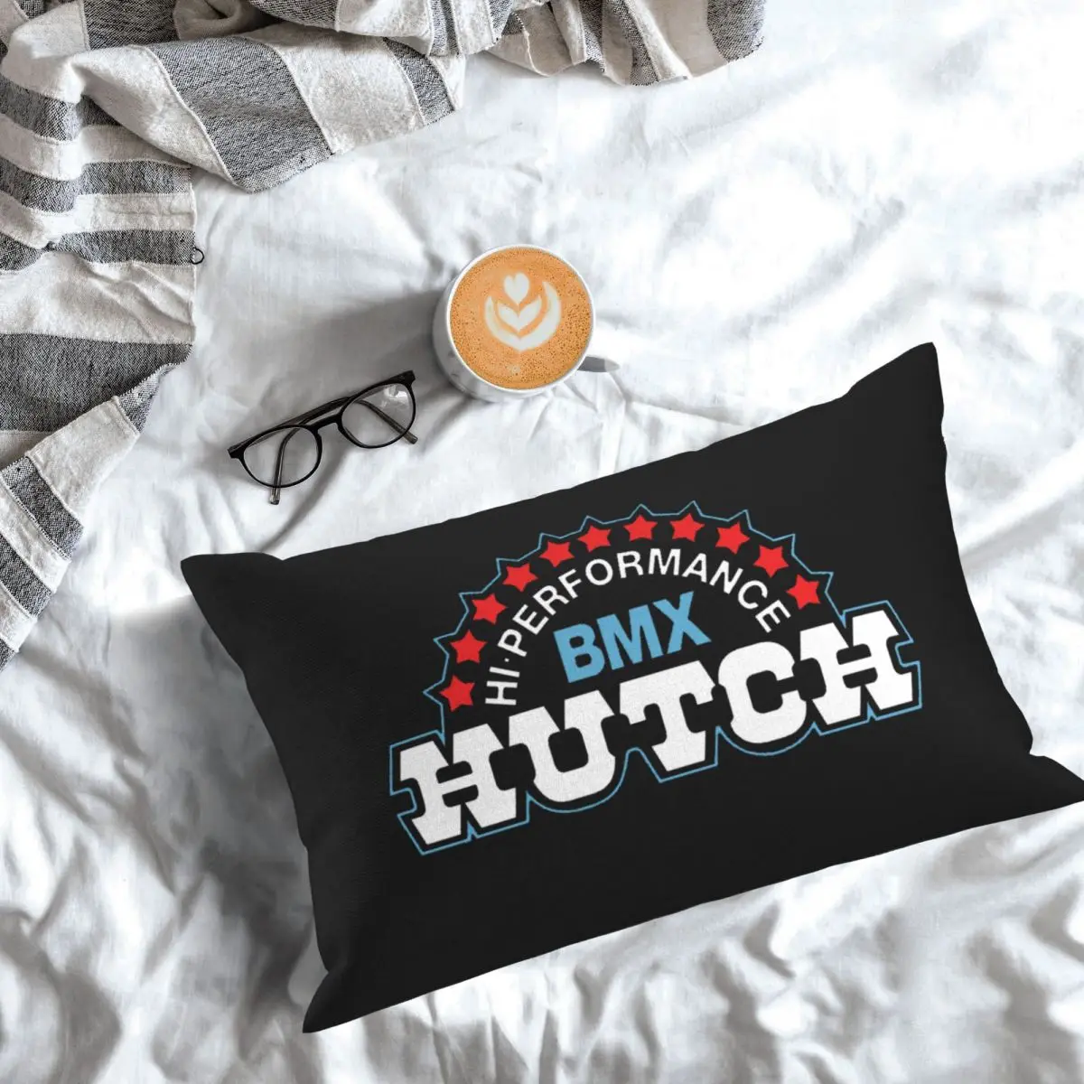 Hutch Hi-Performance BMX Red White Blue Black Tim Judge Rectangle Pillowcase Cushion Cover Bedroom Bed Home Comfort Throw Pillow