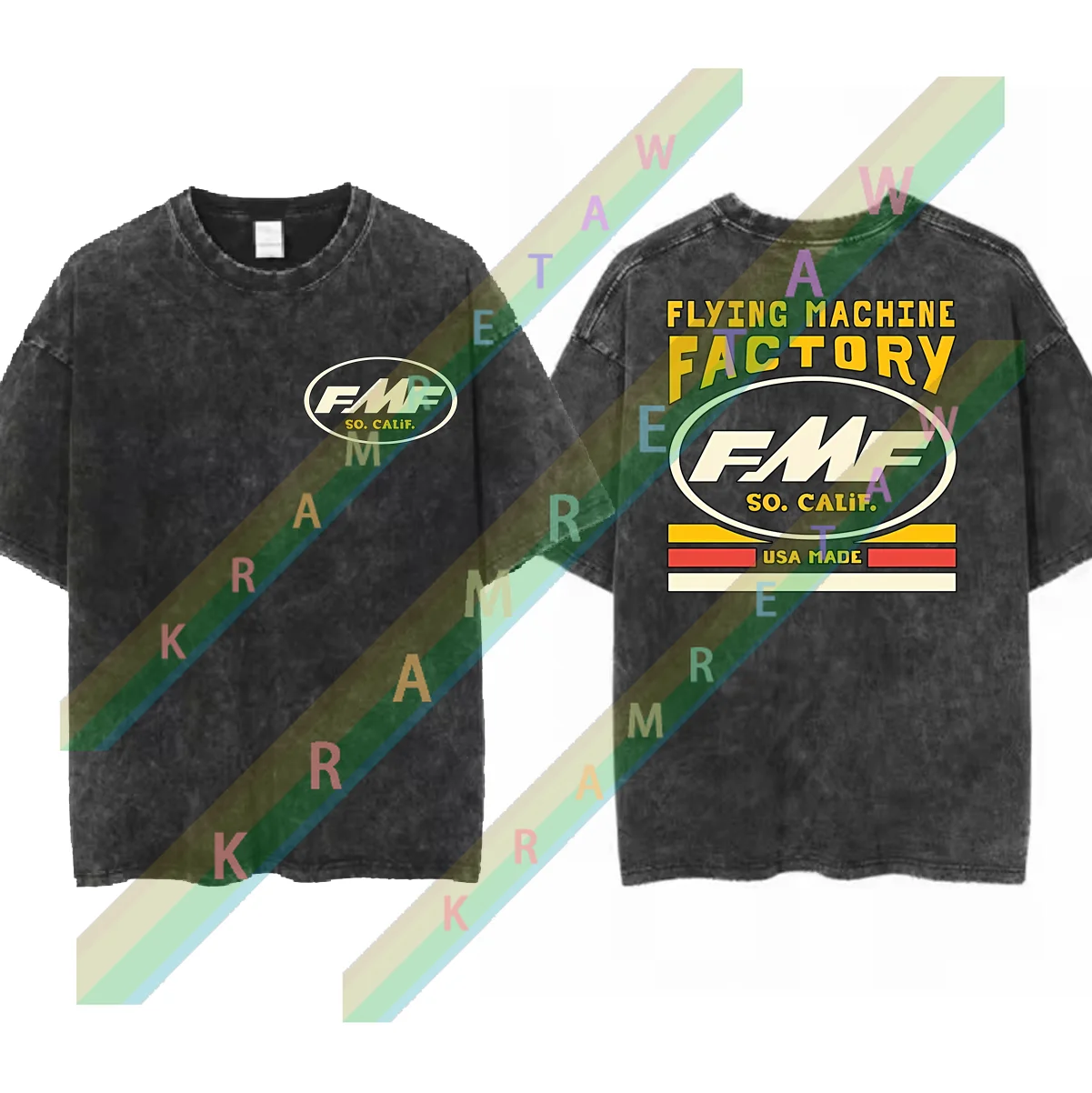 2025 جديد الصيف خمر 100% القطن FMF سباق العادم أما موتوكروس تي شيرت فضفاض تي شيرت الرجال Y2K الهيب هوب تي شيرت كول S-3XL #2
