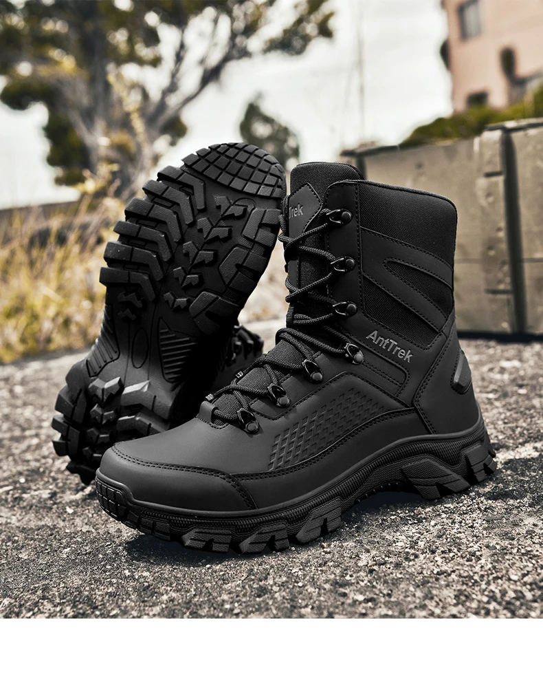 Wilde Trainingsstiefel für Herren, vier Jahreszeiten, rutschfeste, wasserdichte Outdoor-Stiefel, modische Komfort-Dschungel-Wandersneaker-Stiefel – Detail 17