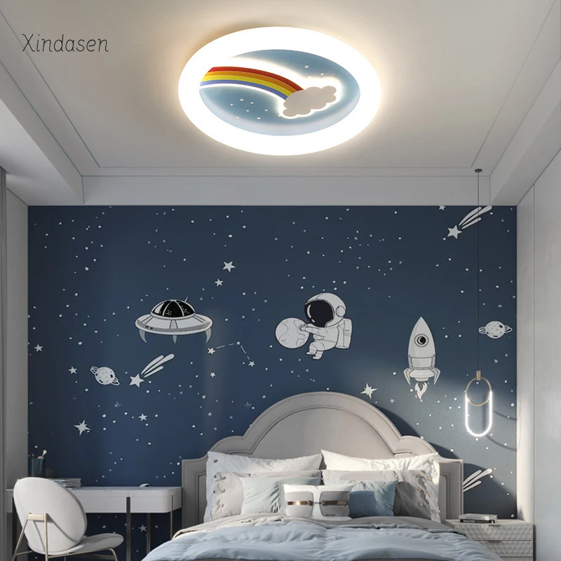 Rainbow Cloud Ceiling Light For Children Bedroom Study Baby Nursery Colorful Decor Cartoon Chandelier Kids Room Led Ceiling Lamp