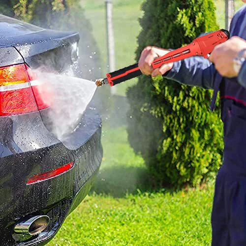 Red Long High Pressure Washer With 5 Nozzles For Honda Car Wash Machine Stainless Steel Pole Accessory