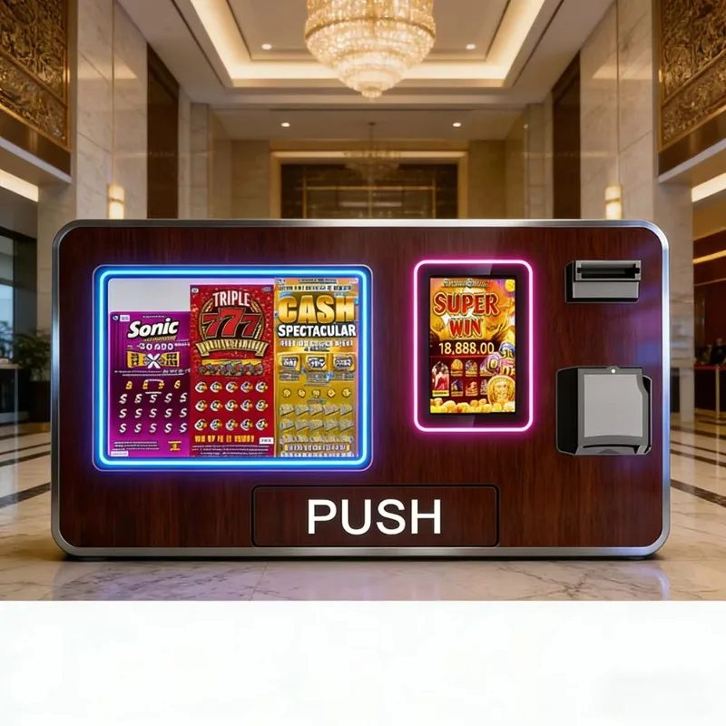 

OME Desktop Small Lottery Game Vending Machine Touch Screen Scratch Lottery 4 Lottery Types Are Available for Public Places Use