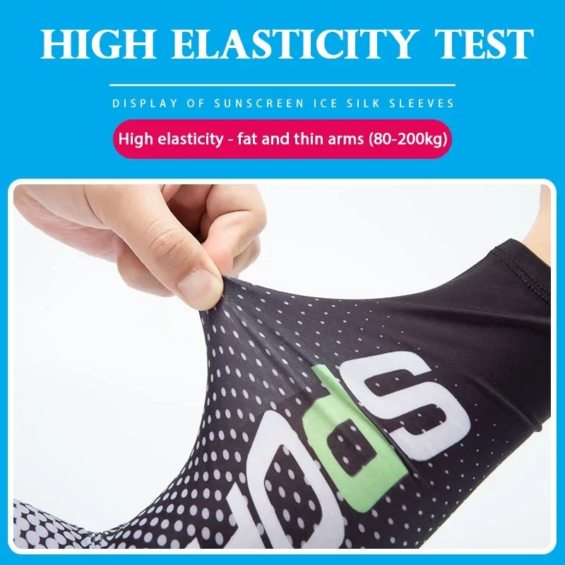 New Ice Silk Sleeve Sunscreen Cuff UV Sun Protection Arm Sleeves  Anti-Slip Men Women Long Gloves Outdoor Cool Sport Cycling