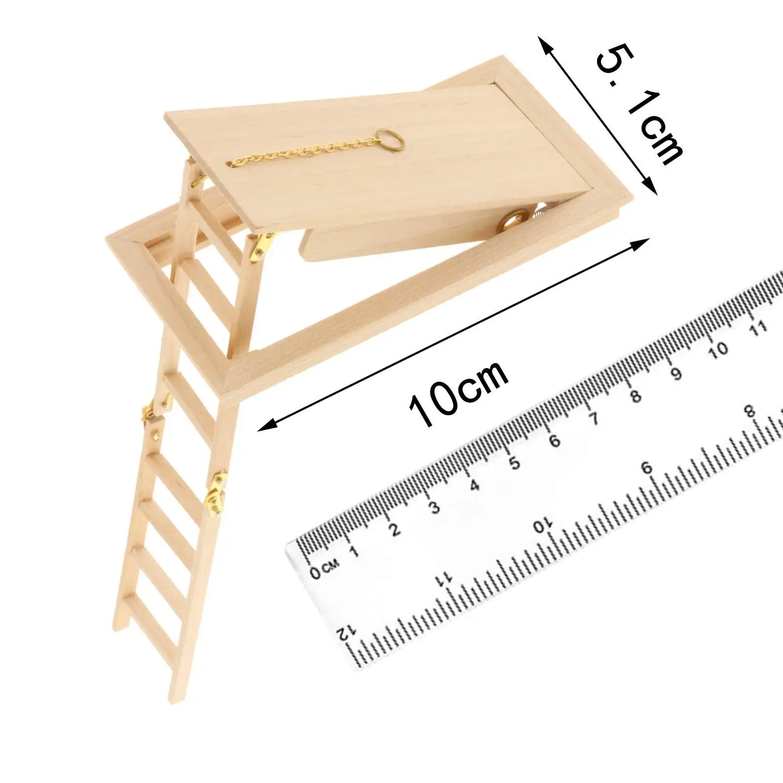 

Miniature 1/12 Scale Doll House Staircase Model Wood diy Gifts
