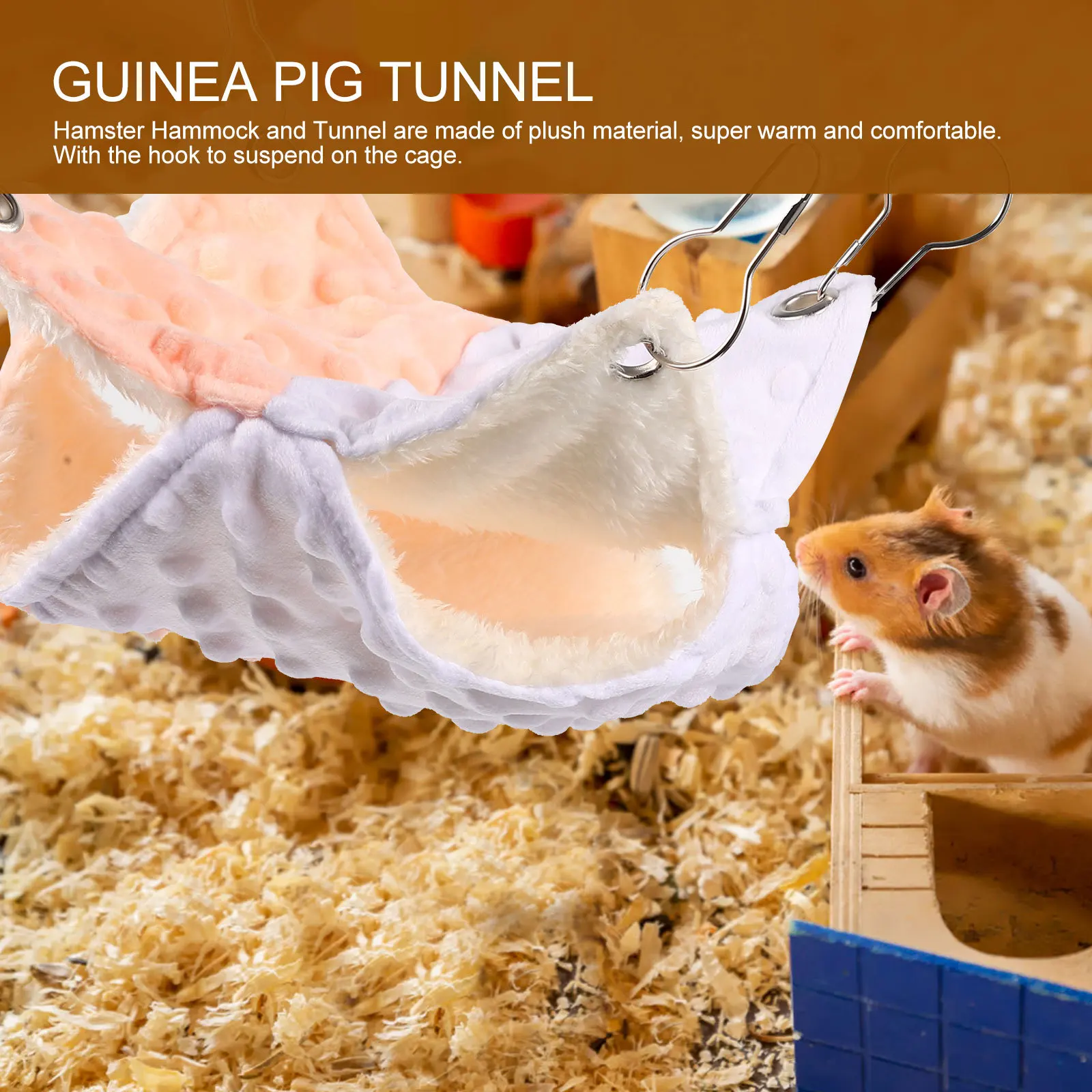 

Warm Hanging Hammock Comfortable Bed for Chinchilla Guinea Pig Resting Nest Small Pets Four Seasons Sleeping Hammock