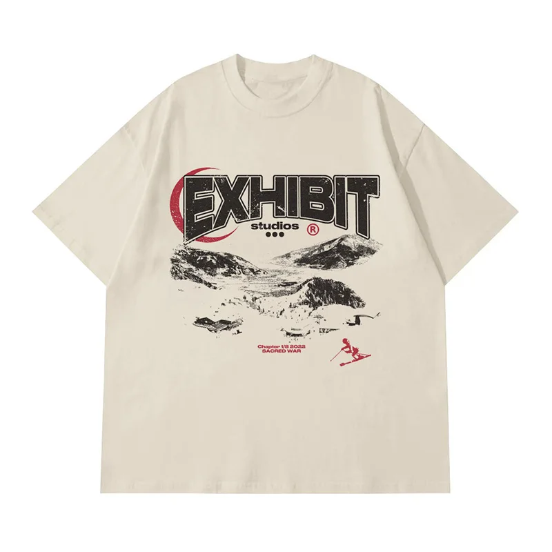 Men\'s T-Shirts Oversized Cotton Summer Letter Streetwear Aesthetic Graphic Kpop Y2k Tops Short Sleeve Tee Korean Popular Clothes