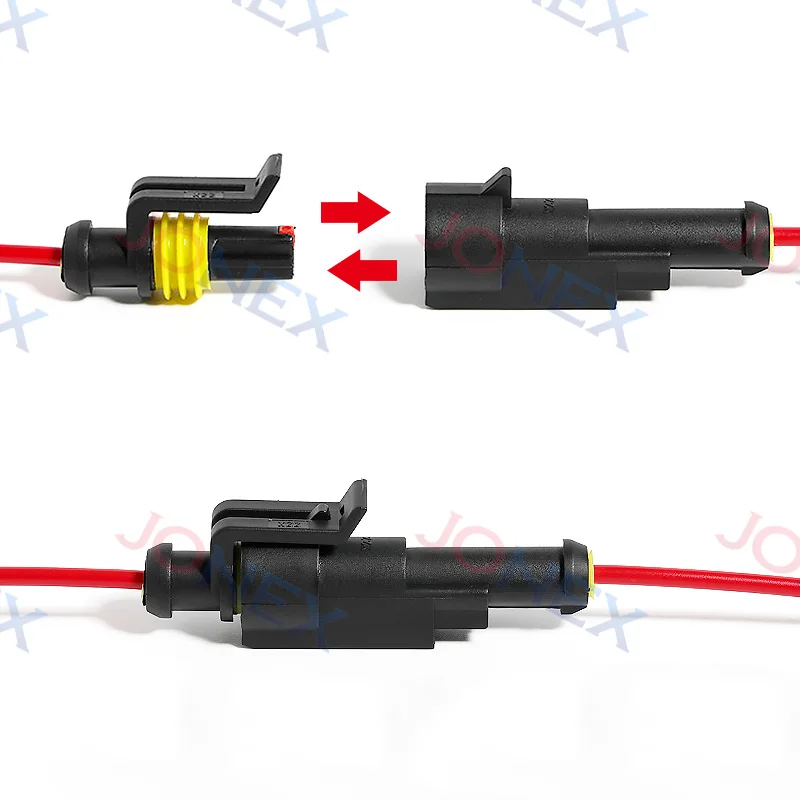 254/622PCS Car Waterproof Wire Connector 1/2/3/4Pin Electrical Terminals Boxed Cable Sealed Connection For Motorcycle Automotive