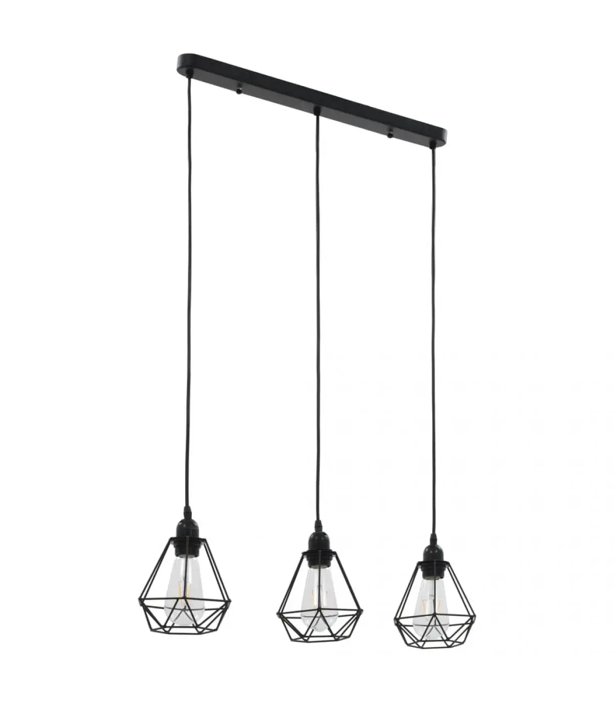 Black Diamond ceiling lamp lamps 3 bulbs E27