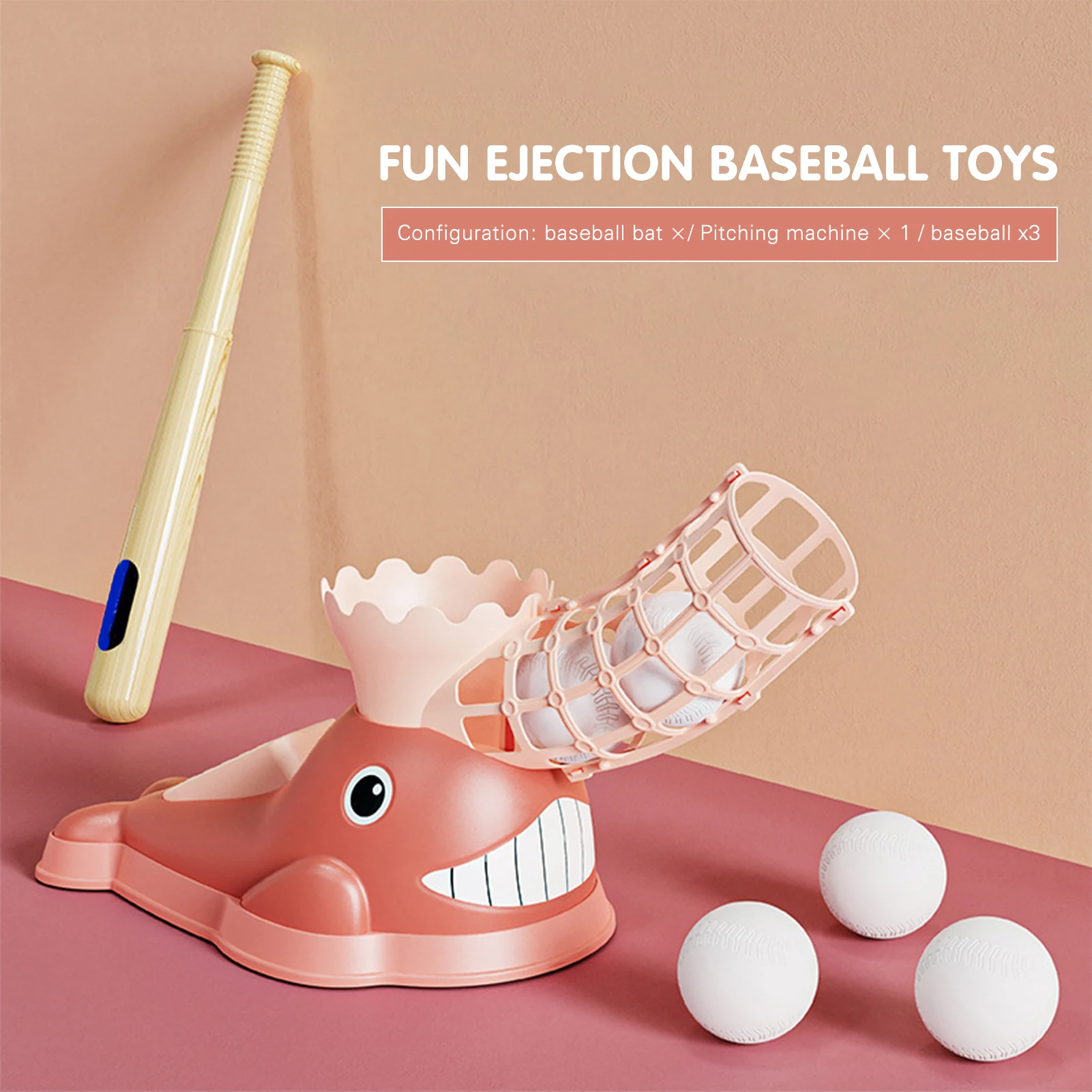 Children's Baseball Pitching Machine Toys Training Sport Set Outdoor Pitcher