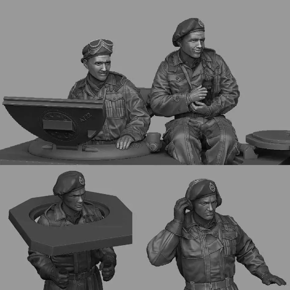 Figura modelo de resina 1/35 GK, hombre del tanque americano, kit sin montar y sin pintar