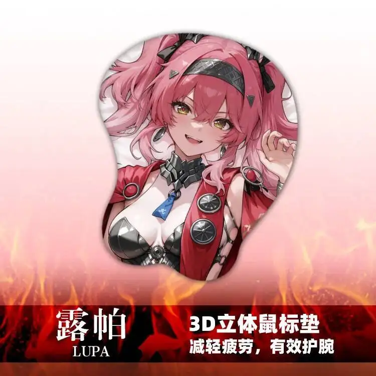 

2025 Game Desktop Playmat Lupa Wuthering Waves Soft 3D Silica Gel Mouse Pad Anime Peripheral Wrist Rest Keyboard Cosplay Gifts