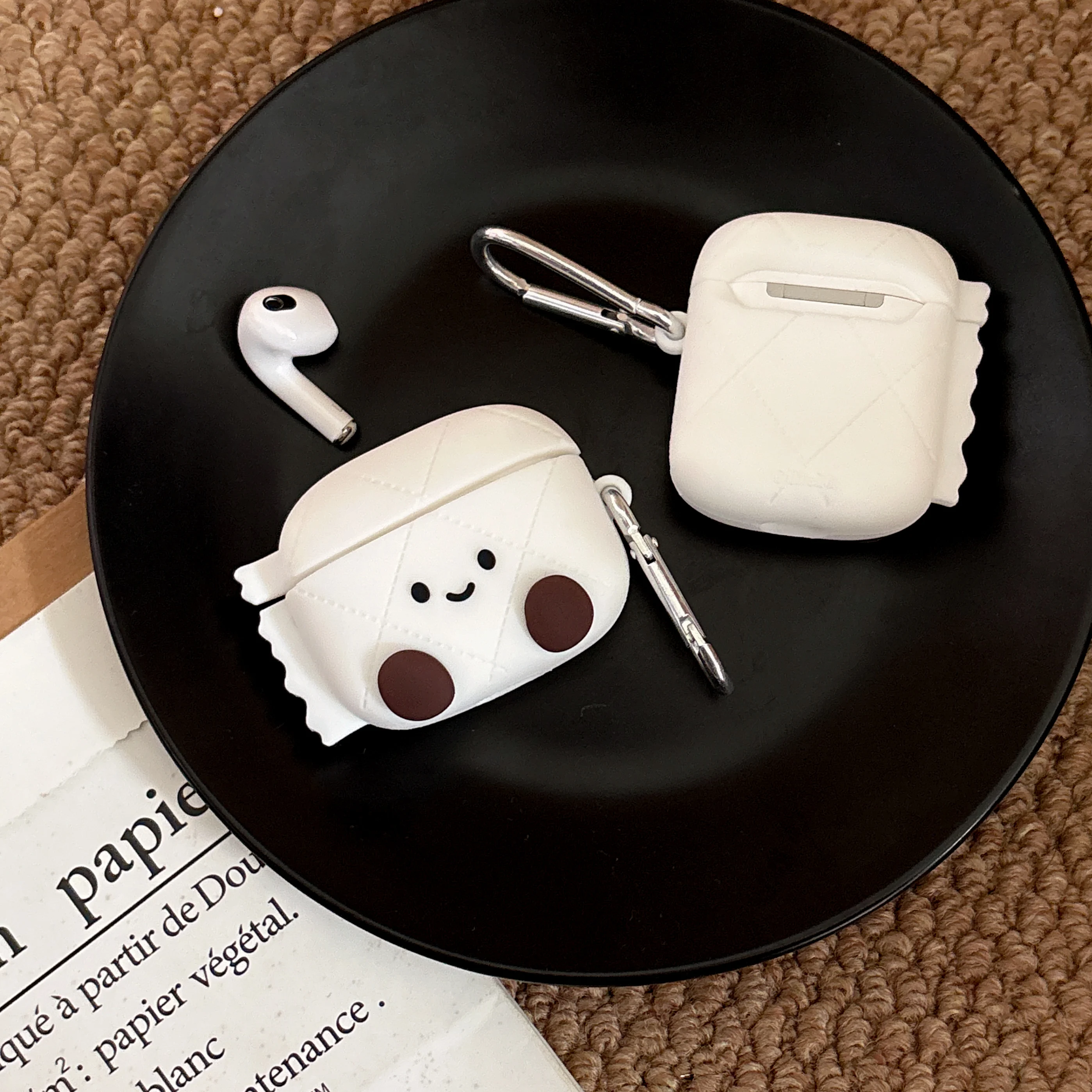 Summer New Cartoon Cute Tissue Doll 3D Simple Silicone Creative Anti Drop Suitable For AirPods1 2 3 4 Pro Pro2