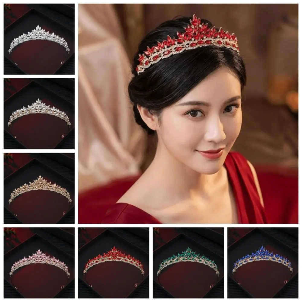 

Sparkling Baroque Crystal Crown Gorgeous Elegant Baroque Queen Tiaras Dazzling Minimalist Luxury Crystal Tiara Hair Jewelry