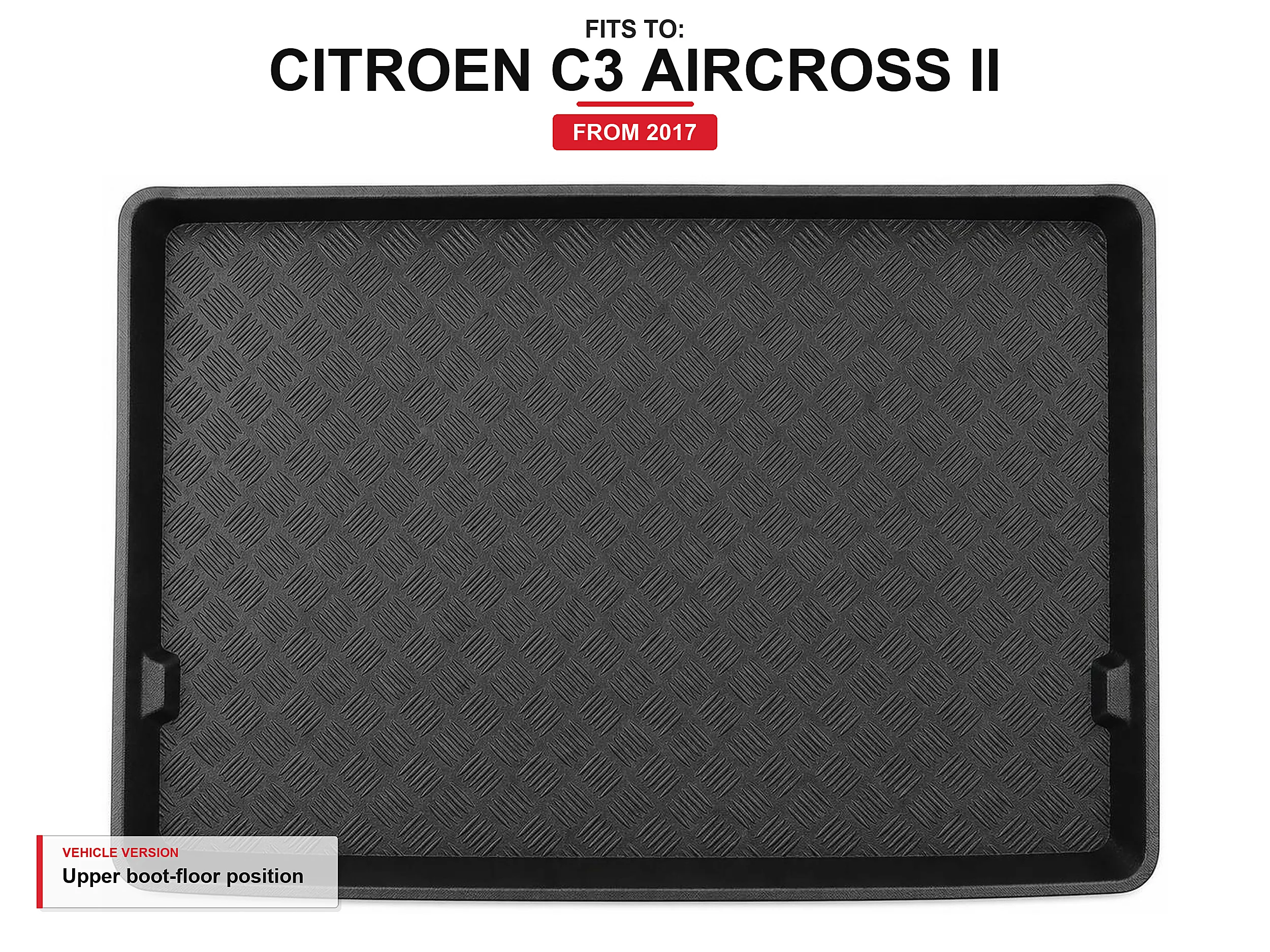 Kofferbakmat met rand voor: Citroen C3 Aircross Ii 2017-